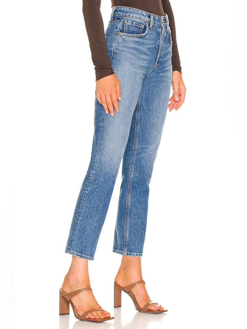 GRLFRND
The Karolina High-Rise Straight Leg Womens Jeans - Light Blue - Picture 3 of 7
